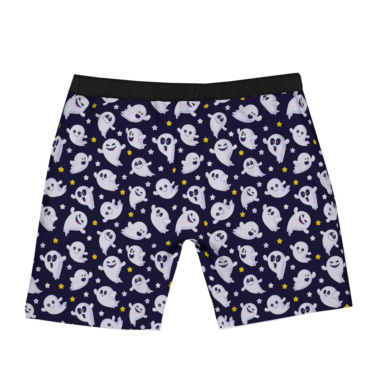 Halloween Cute Ghost Emoji Print Pattern Boxer Briefs-grizzshop