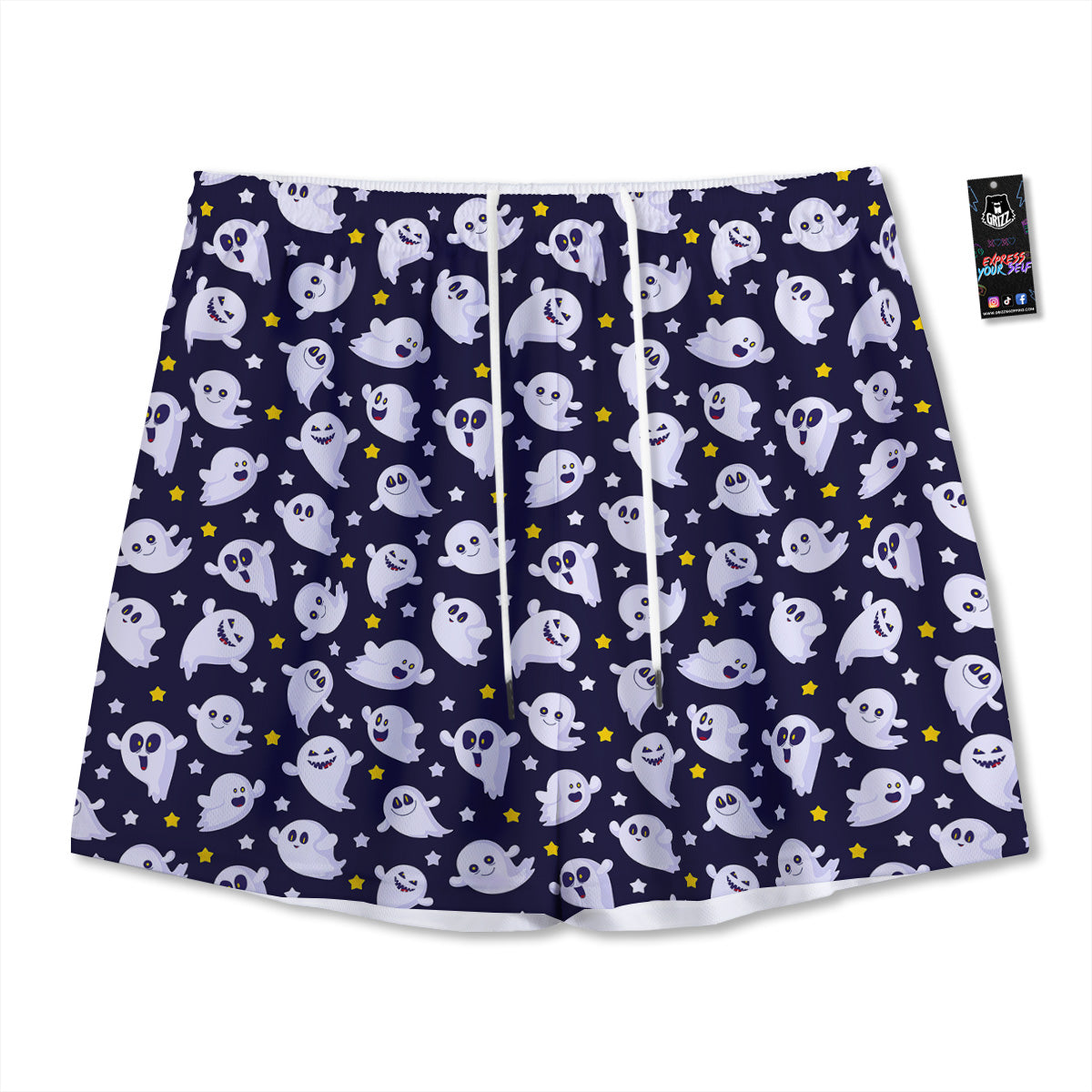 Lollipop Cute Print Pattern Mesh Shorts