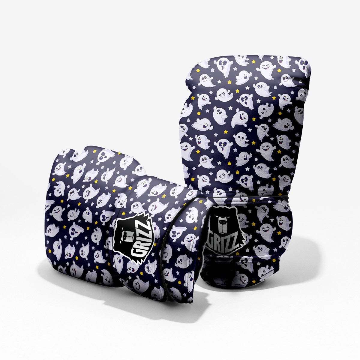 Halloween Cute Ghost Emoji Print Pattern Pro Boxing Glove