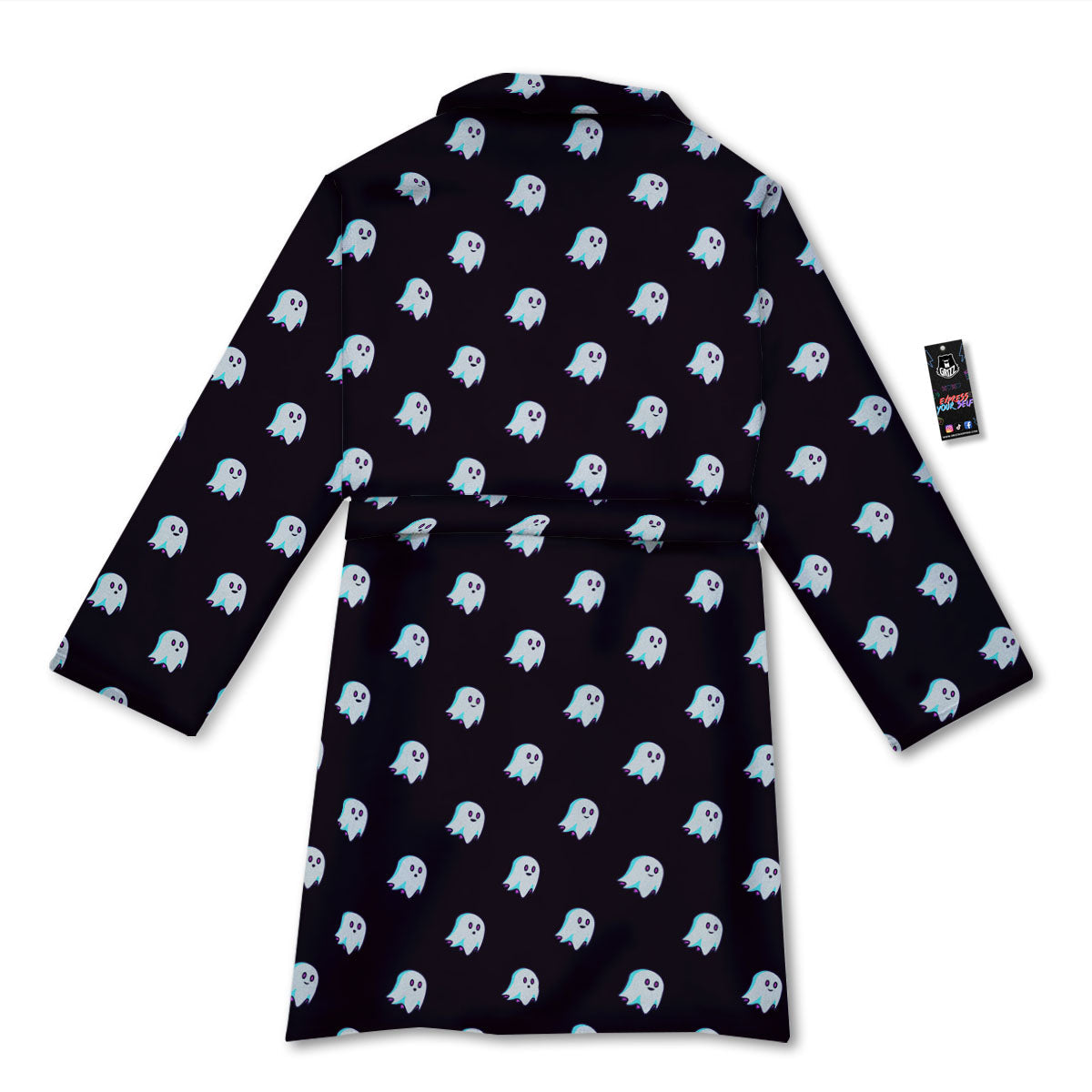 Halloween Ghost Little Print Pattern Bathrobe-grizzshop