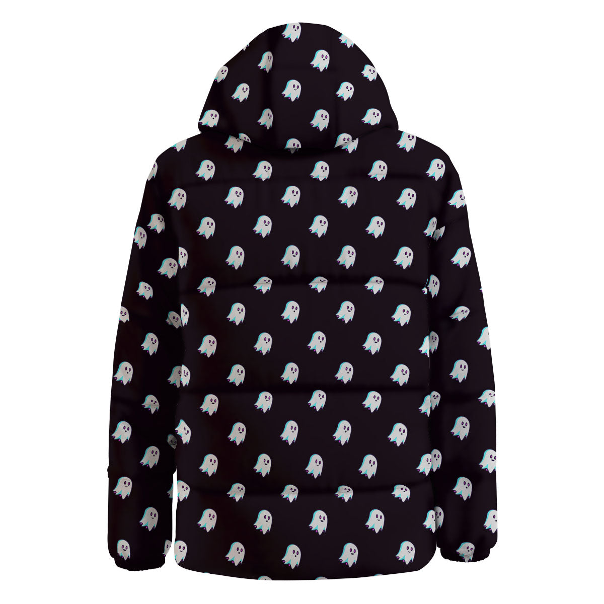 Halloween Ghost Little Print Pattern Down Jacket-grizzshop