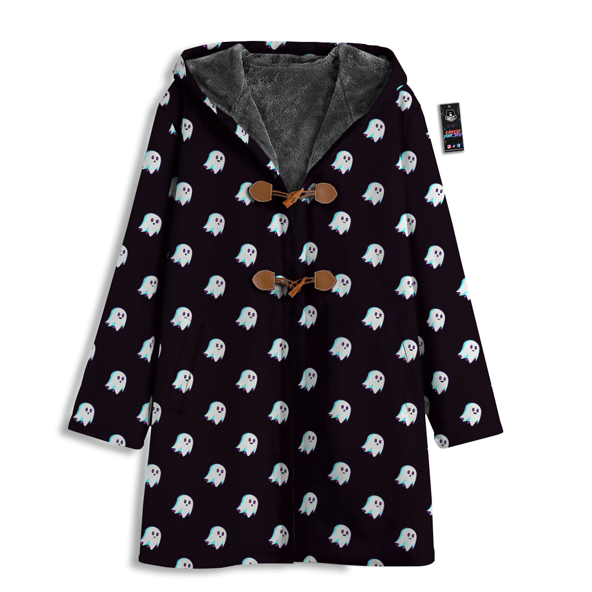 Halloween Ghost Little Print Pattern Men's Windbreaker Jacket-grizzshop