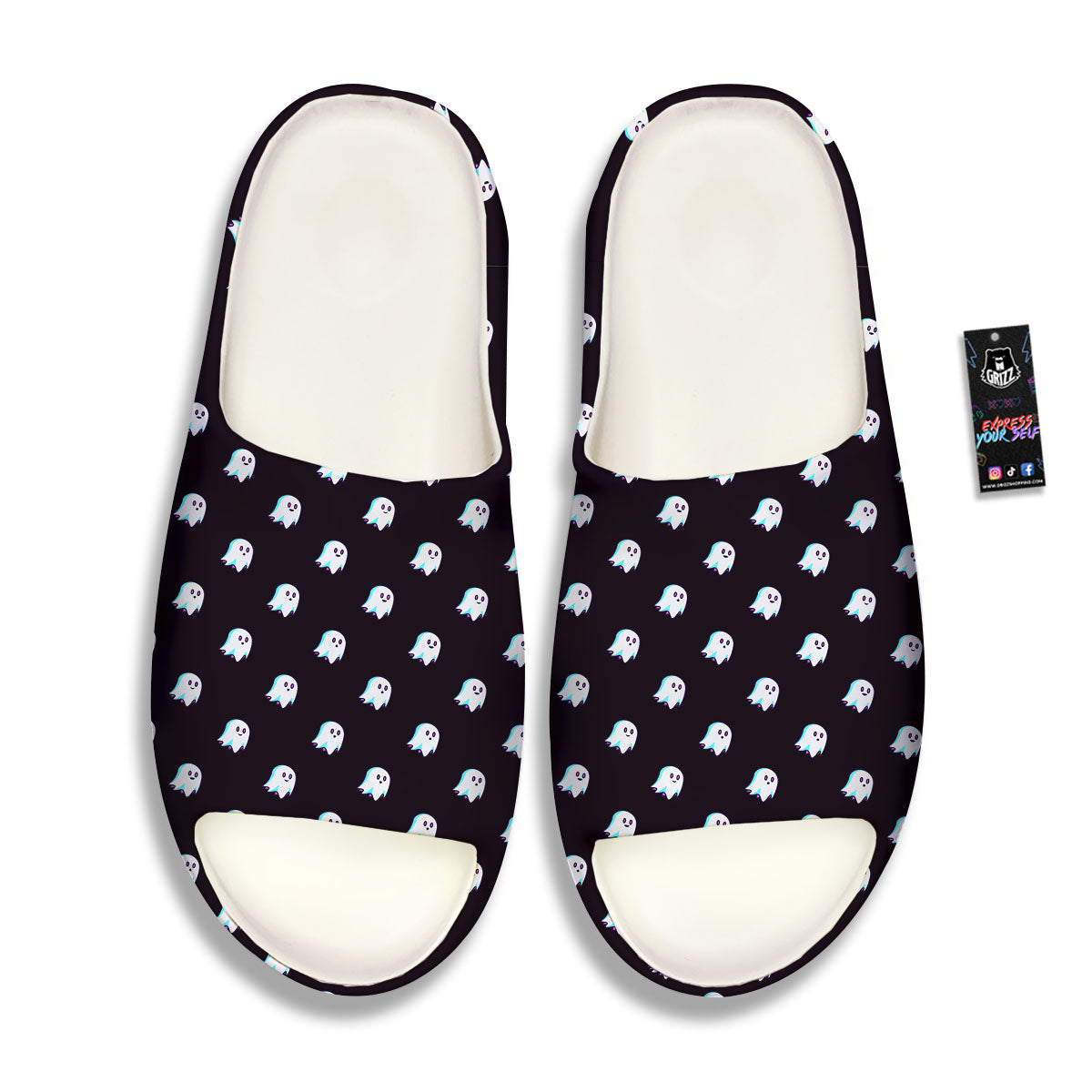 Halloween Ghost Little Print Pattern Sandals-grizzshop