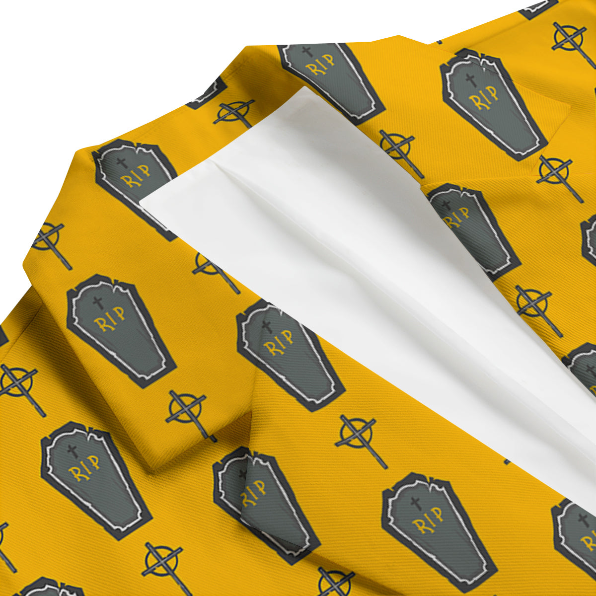 Halloween Gray Coffin Print Pattern Men's Blazer-grizzshop