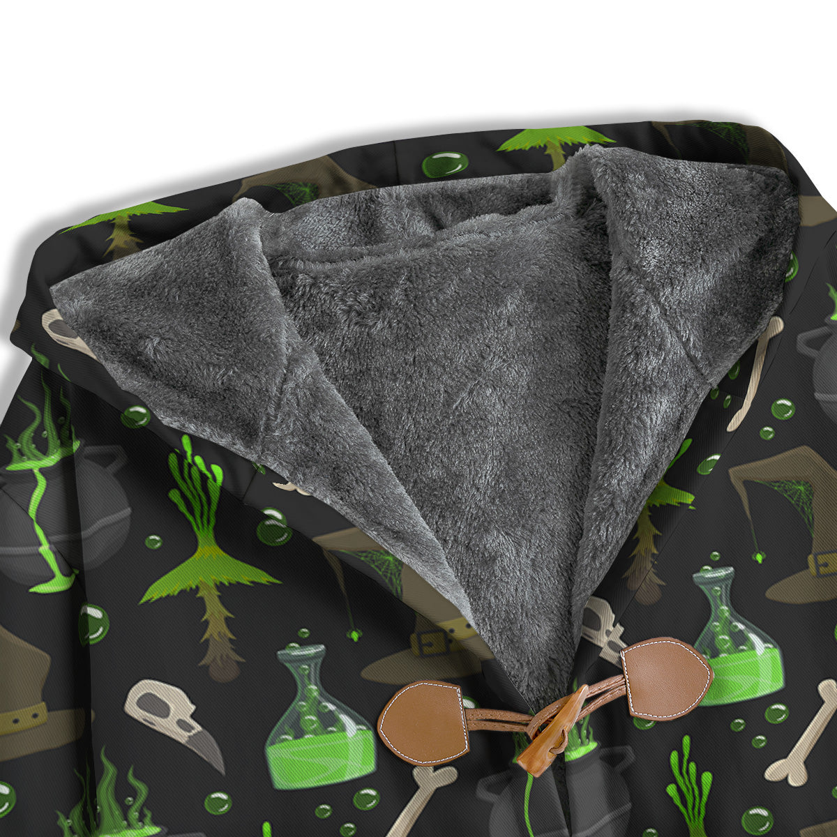 Halloween Green Poison Witch Print Pattern Men's Windbreaker Jacket-grizzshop