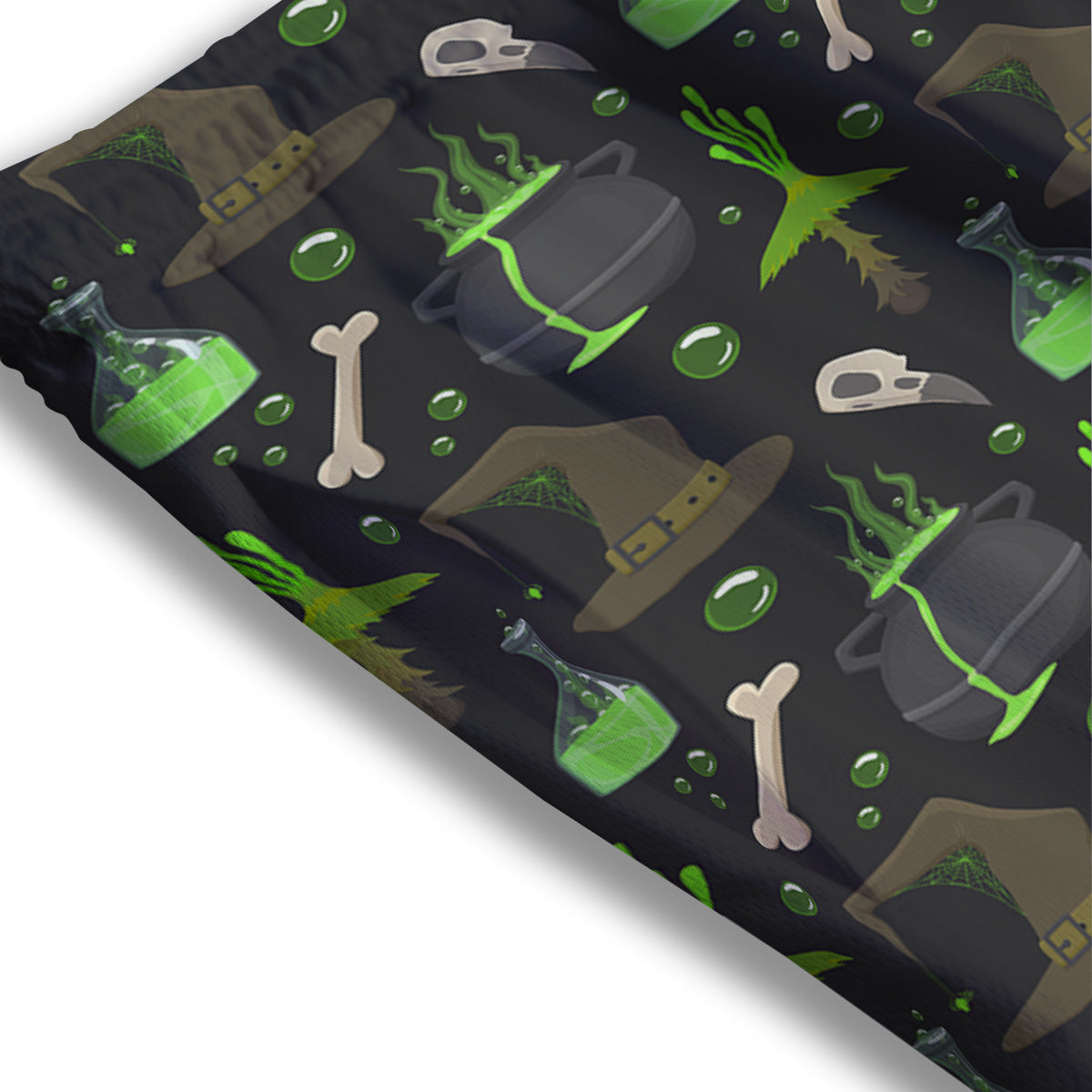 Lotus Leaf And Flower On The Water Print Pattern Mesh Shorts
