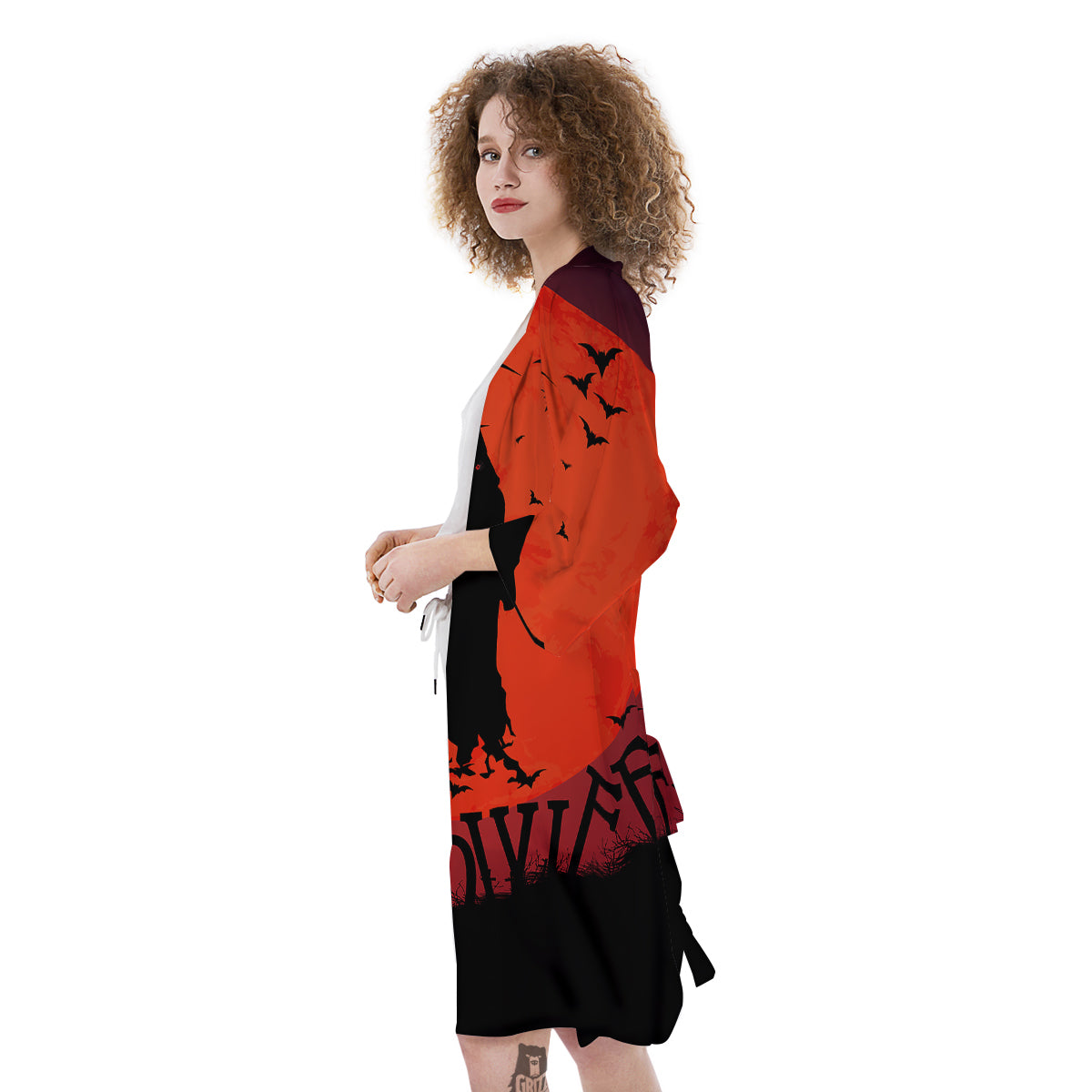Halloween Grim Reaper Print Kimono-grizzshop