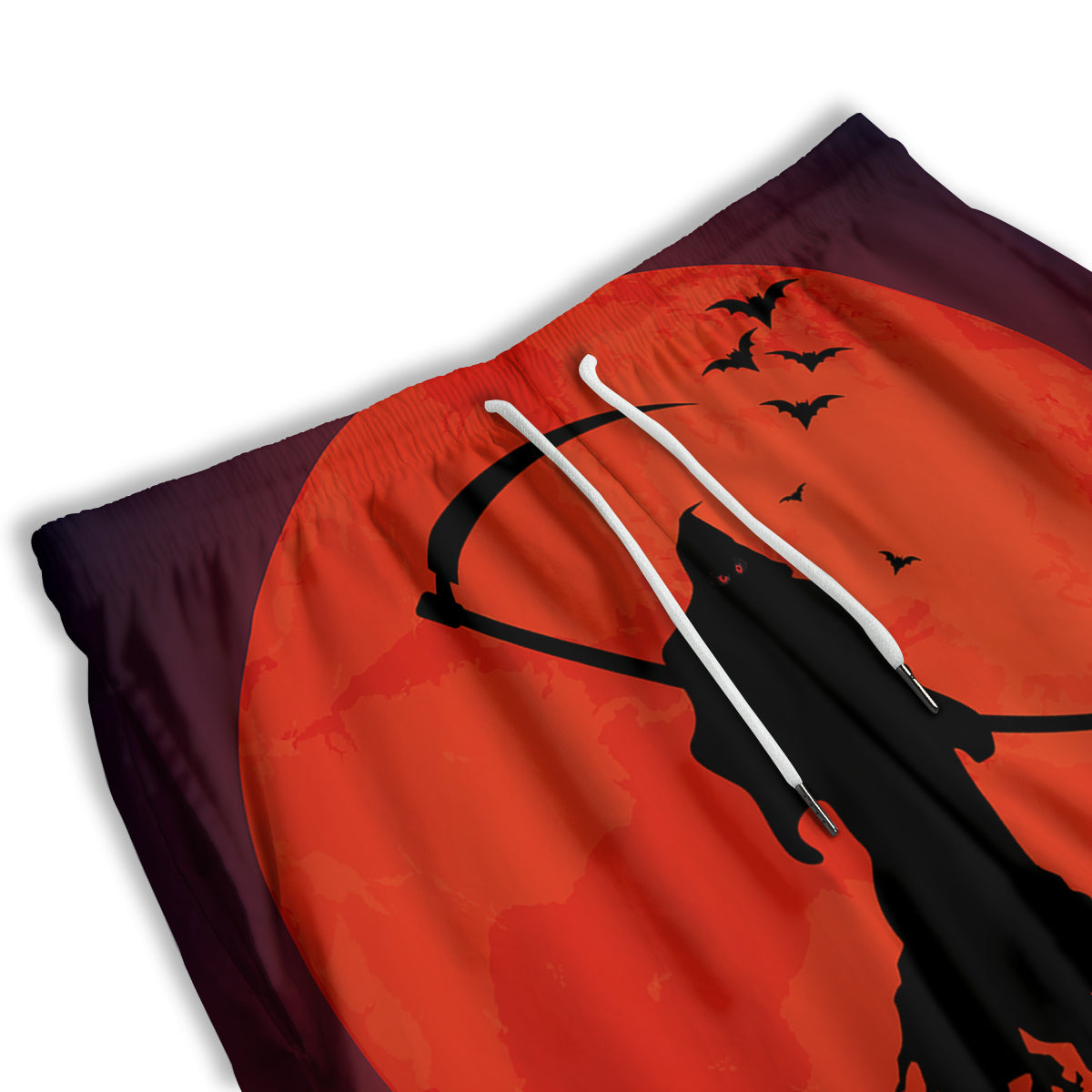 Halloween Grim Reaper Print Men's Athletic Shorts