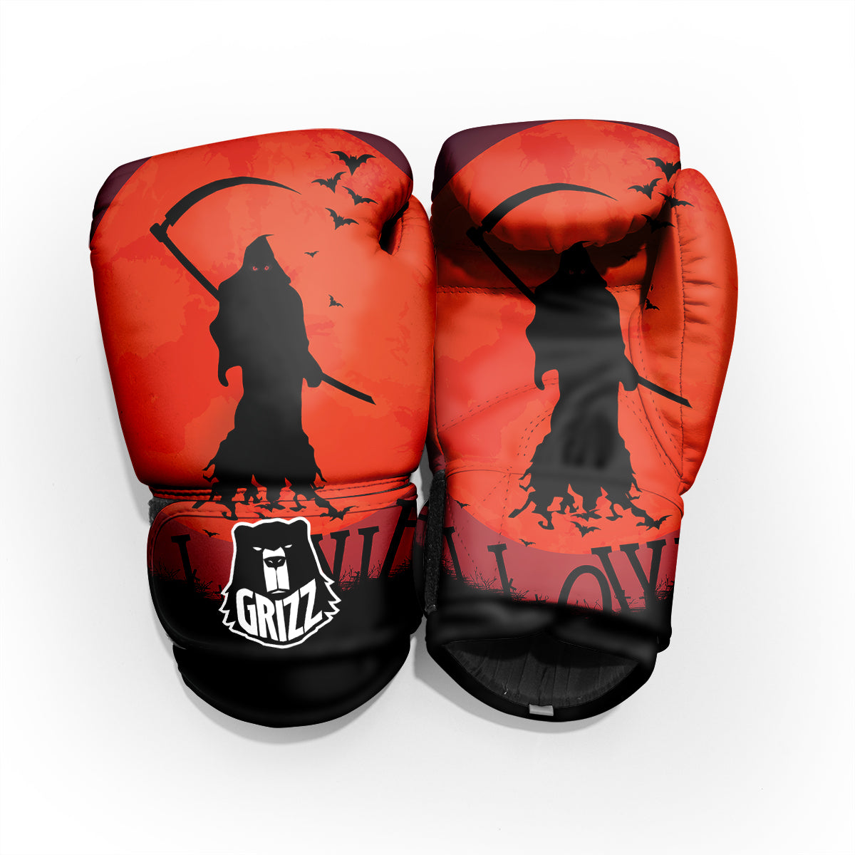 Halloween Grim Reaper Print Pro Boxing Glove
