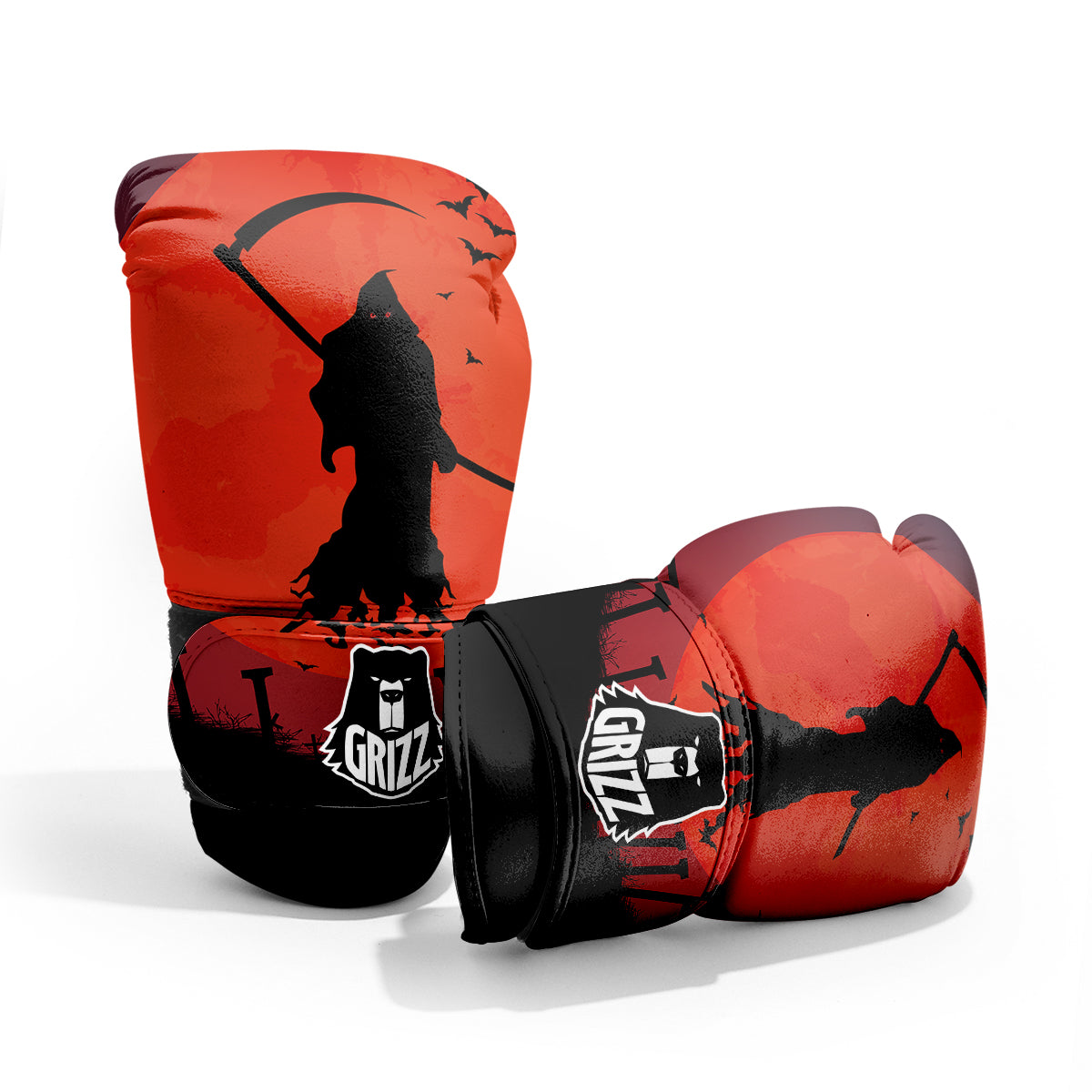 Halloween Grim Reaper Print Pro Boxing Glove