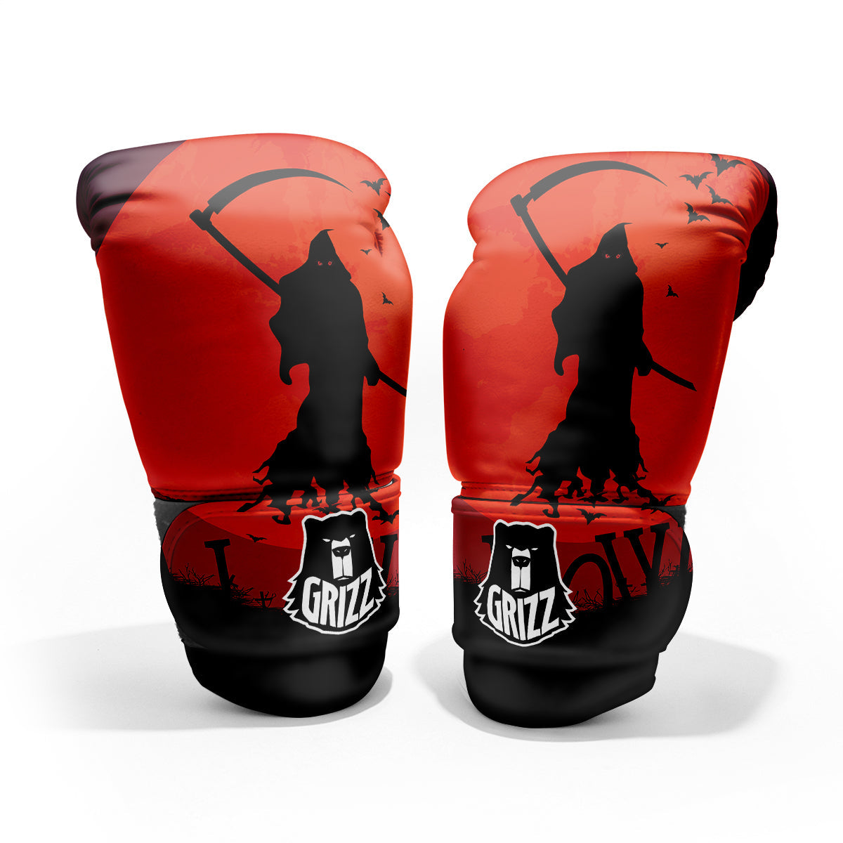 Halloween Grim Reaper Print Pro Boxing Glove