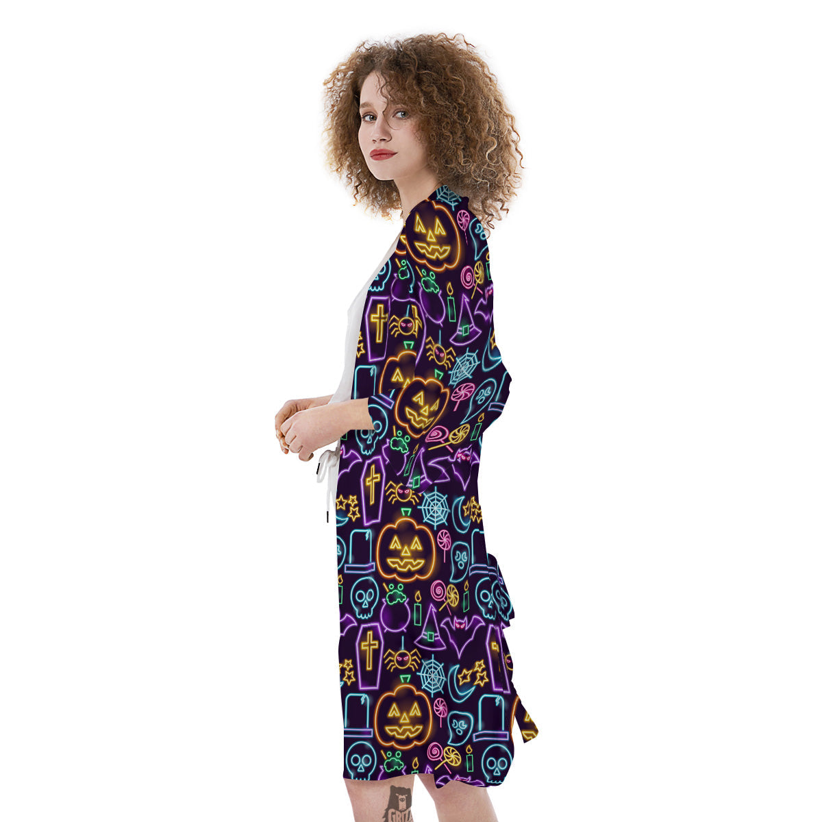 Halloween Neon Cute Print Pattern Kimono-grizzshop