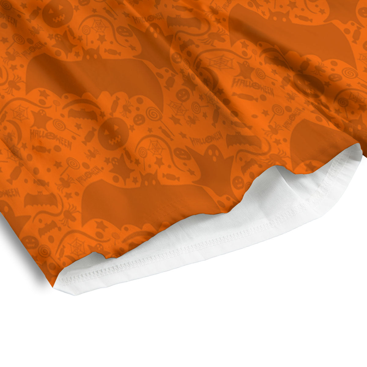Halloween Orange Print Pattern Men's Athletic Shorts
