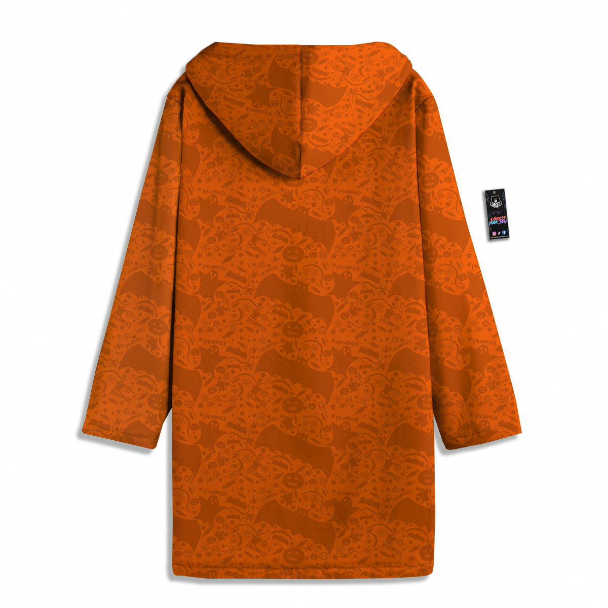 Halloween Orange Print Pattern Men's Windbreaker Jacket-grizzshop