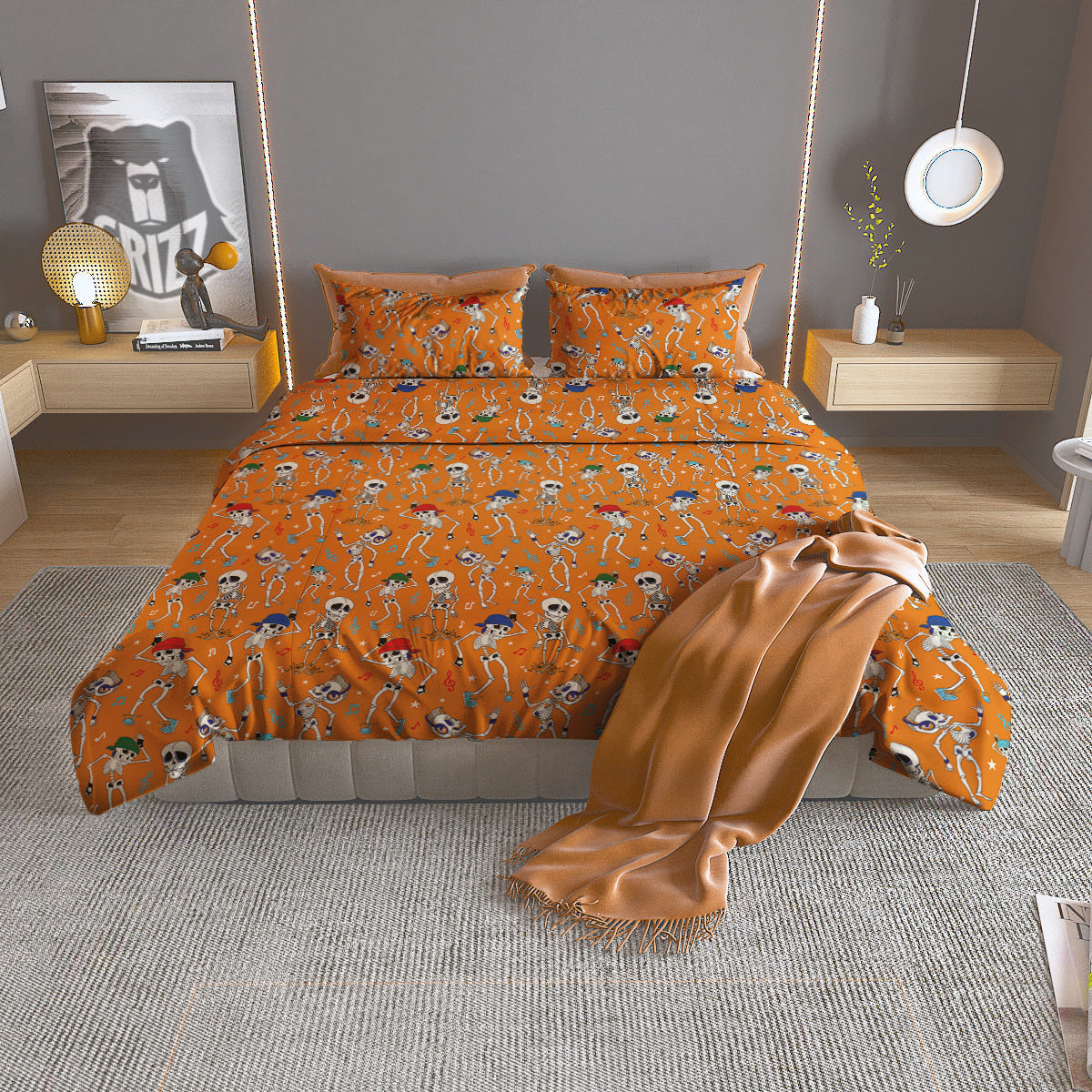 Giraffe Cute Print Pattern Duvet Cover Bedding Set