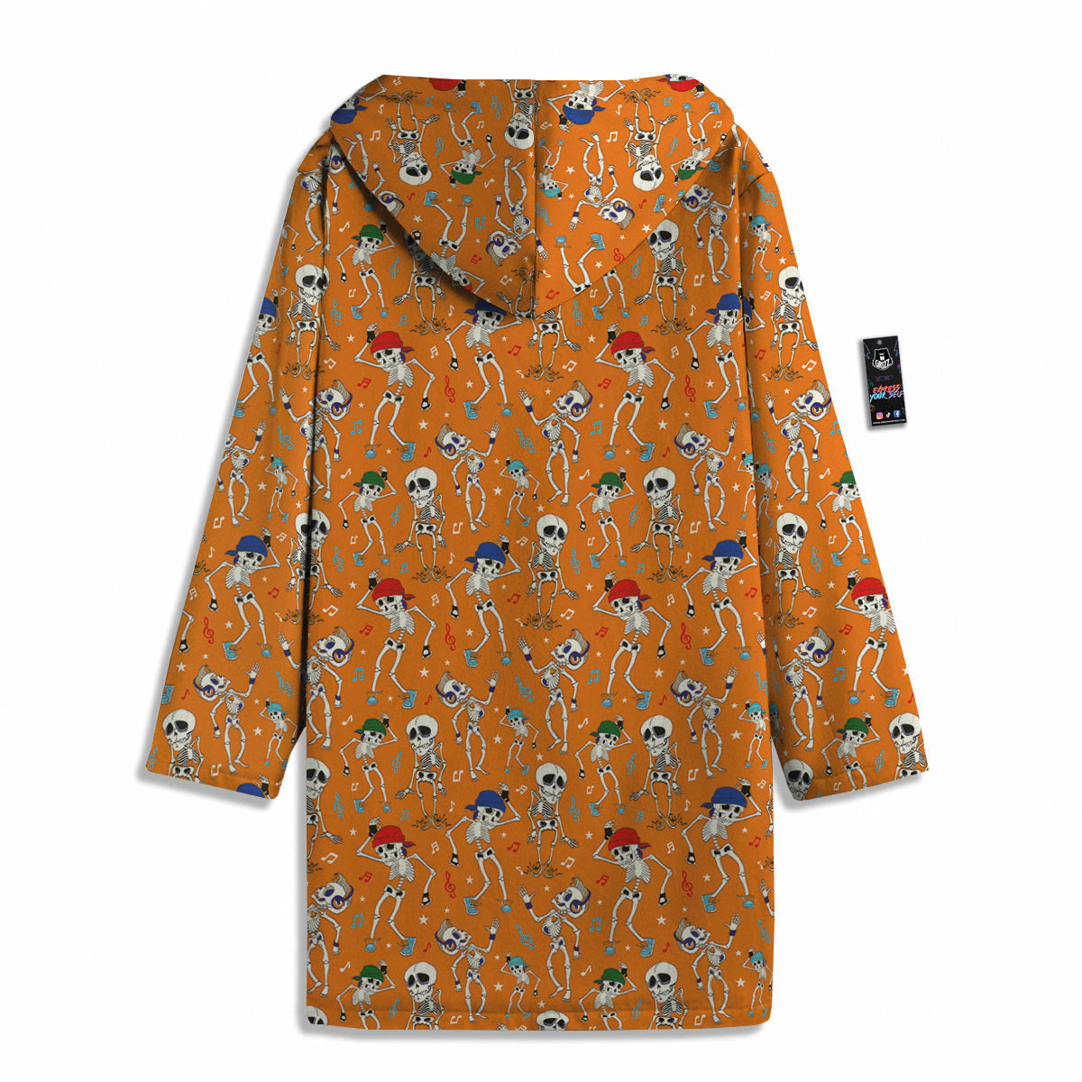 Halloween Party Orange Print Pattern Men's Windbreaker Jacket-grizzshop
