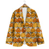 Halloween Pumpkin Pattern Print Men's Blazer-grizzshop