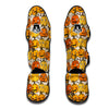 Halloween Pumpkin Pattern Print Muay Thai Shin Guards-grizzshop