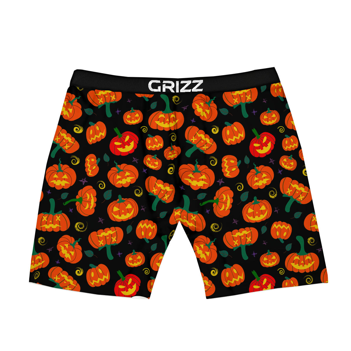 Halloween Pumpkin Print Pattern Boxer Briefs-grizzshop