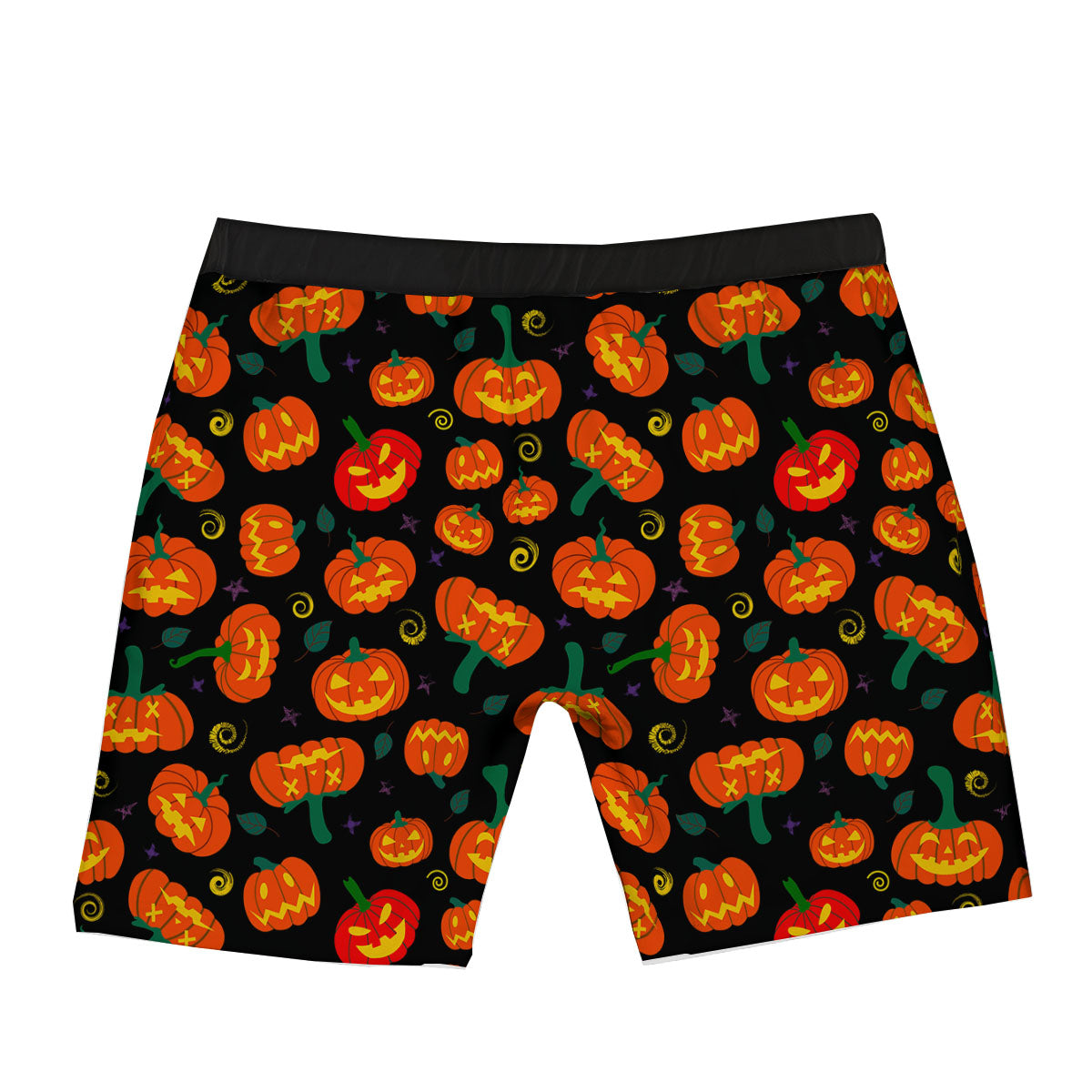 Halloween Pumpkin Print Pattern Boxer Briefs-grizzshop