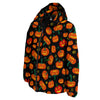 Halloween Pumpkin Print Pattern Down Jacket-grizzshop