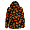 Halloween Pumpkin Print Pattern Down Jacket-grizzshop