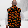 Halloween Pumpkin Print Pattern Down Vest