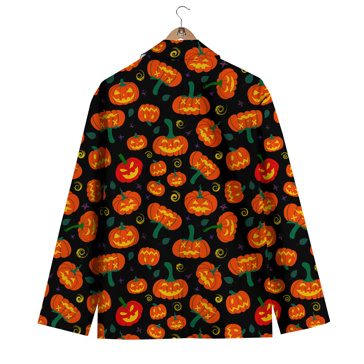 Halloween Pumpkin Print Pattern Men's Blazer-grizzshop