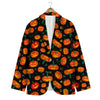 Halloween Pumpkin Print Pattern Men's Blazer-grizzshop