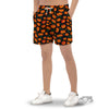 Halloween Pumpkin Print Pattern Men's Gym Shorts-grizzshop