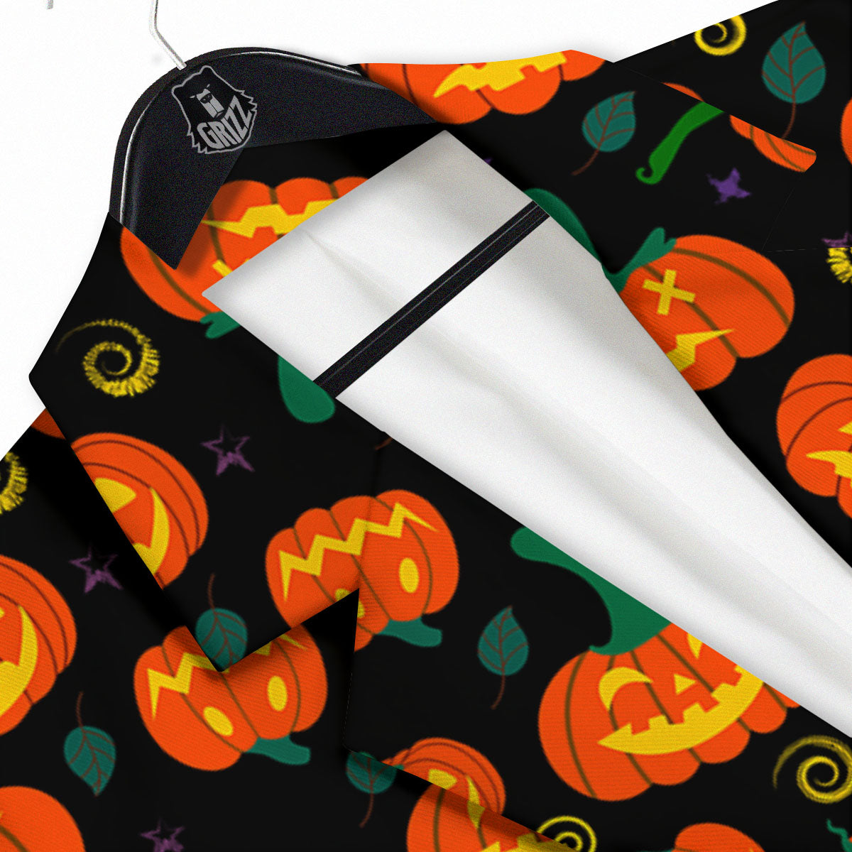 Halloween Pumpkin Print Pattern Men's Sport Coat-grizzshop