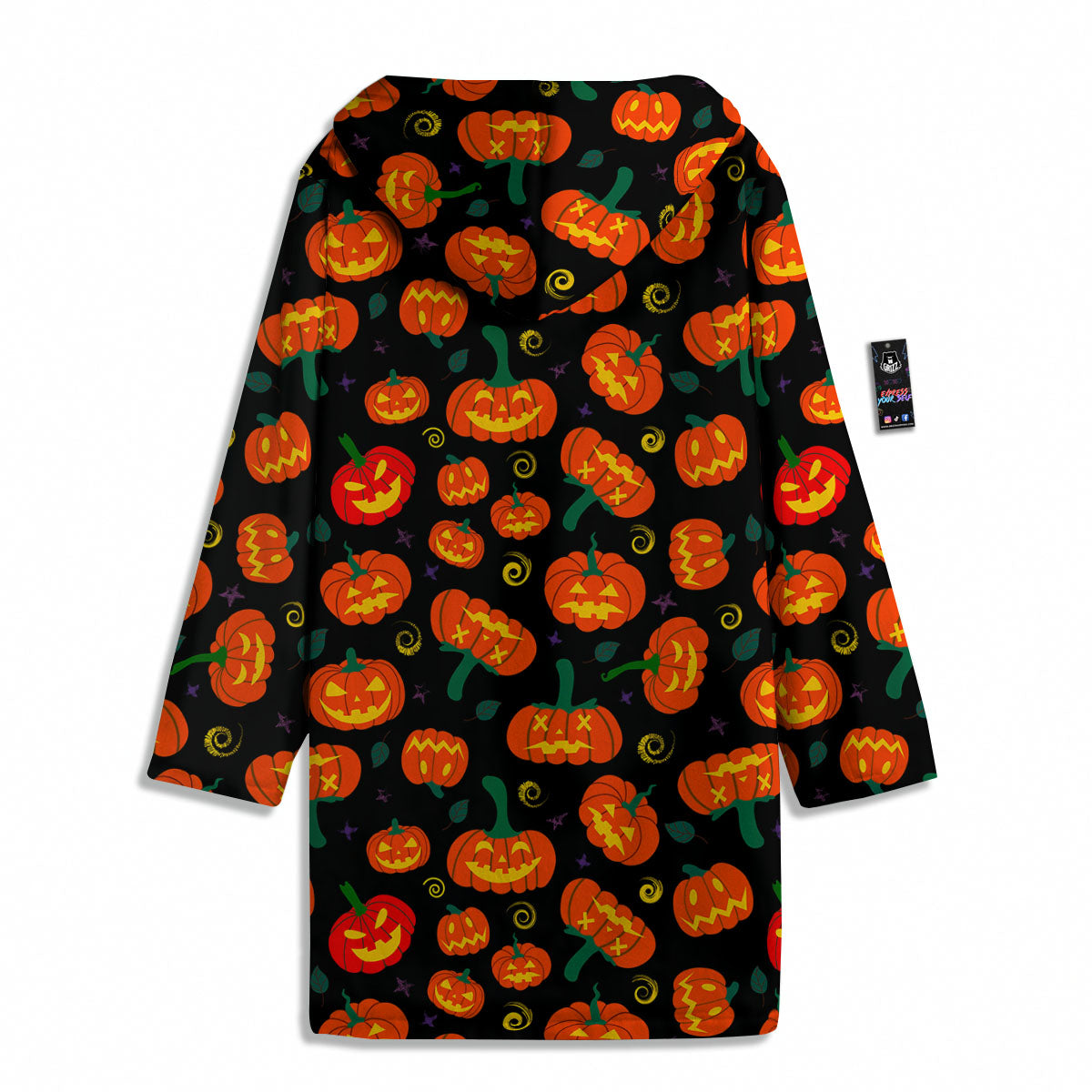 Halloween Pumpkin Print Pattern Men's Windbreaker Jacket