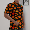 Halloween Pumpkin Print Pattern Untucked Shirts-grizzshop