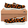 Halloween Pumpkin Print Pattern White Loafers-grizzshop