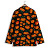 Halloween Pumpkin Print Pattern Women's Blazer-grizzshop