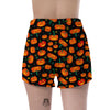 Halloween Pumpkin Print Pattern Women's Shorts-grizzshop