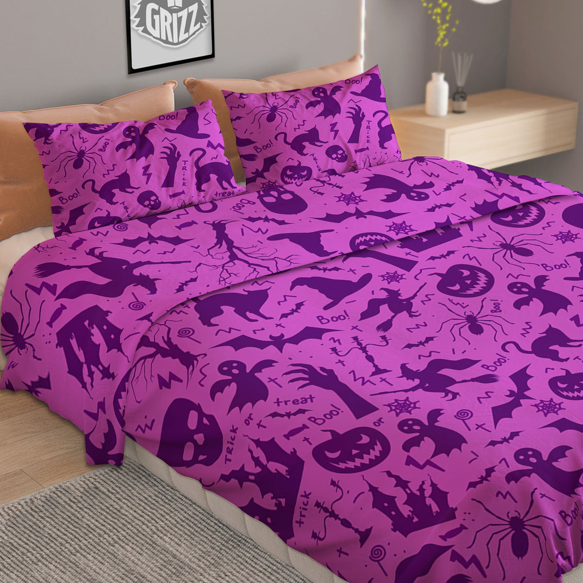 Green Leaves Tropical Print Pattern Duvet Cover Bedding Set