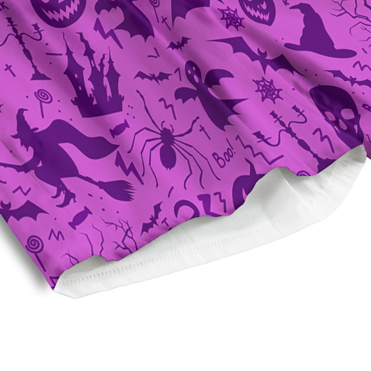Halloween Purple Print Pattern Men's Athletic Shorts