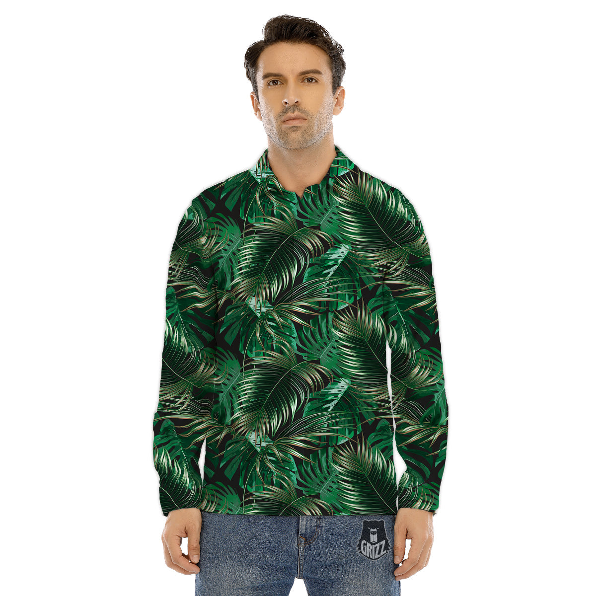 Halloween Purple Print Pattern Men's Dress Shirts-grizzshop