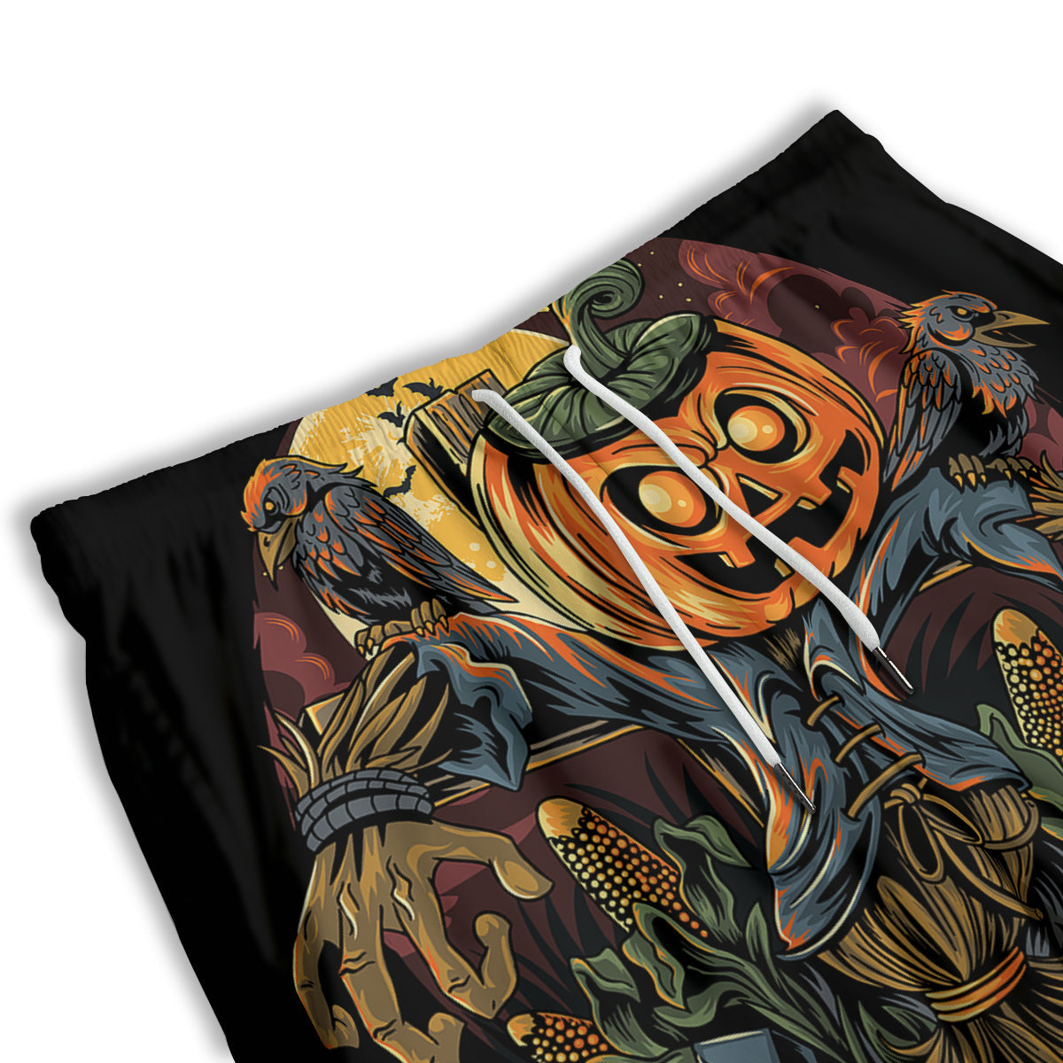 Halloween Scarecrow Print Men's Athletic Shorts