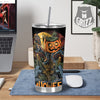 Halloween Scarecrow Print Tumbler-grizzshop