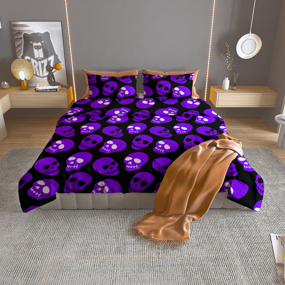 Green Plaid  Print Duvet Cover Bedding Set