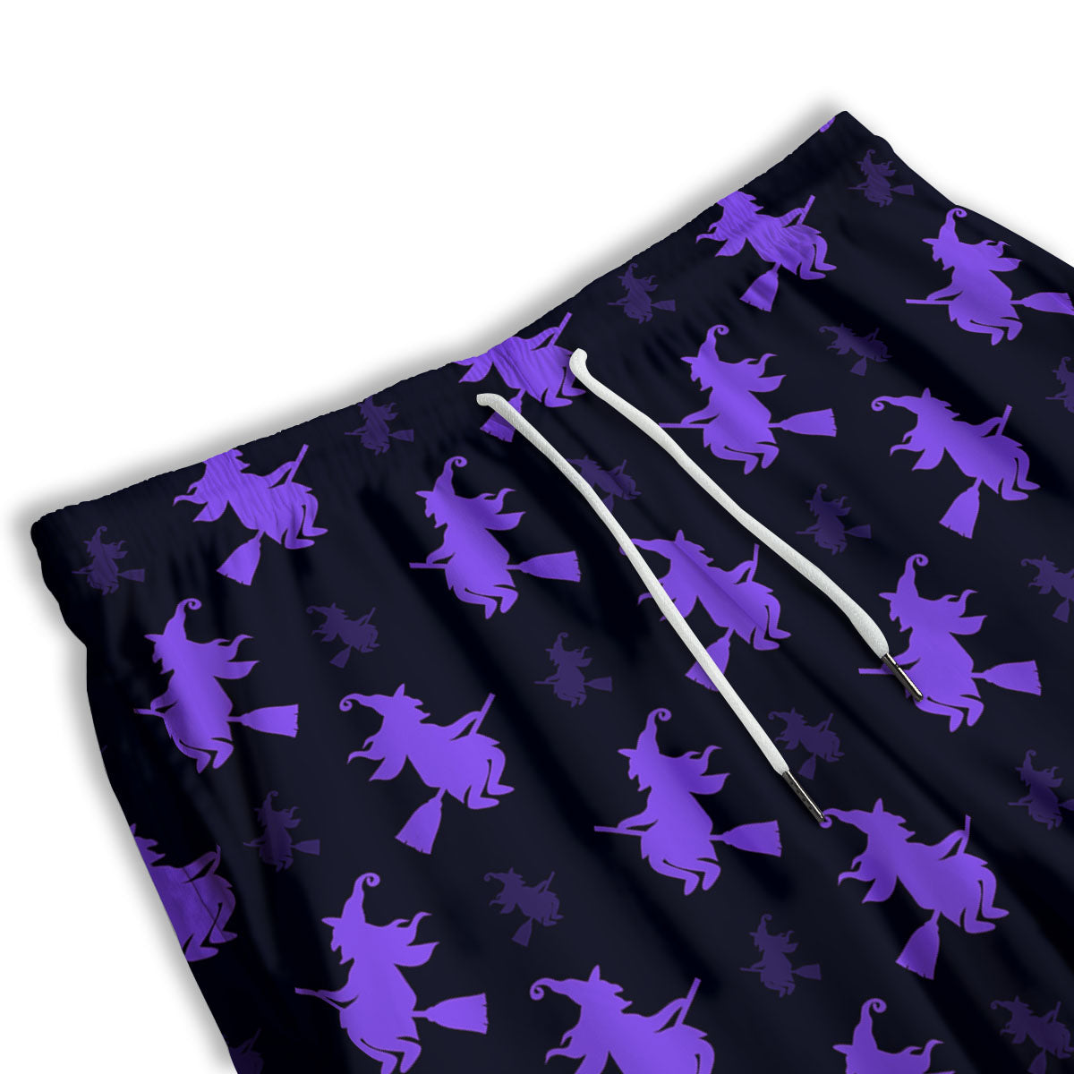 Halloween Witch Purple Print Pattern Men's Athletic Shorts