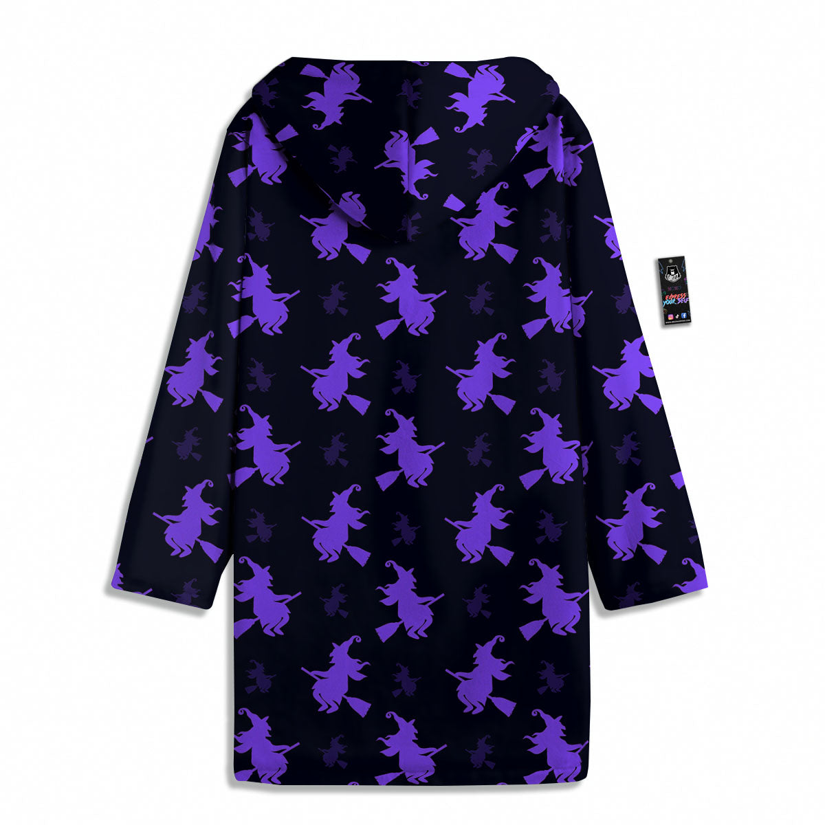 Halloween Witch Purple Print Pattern Men's Windbreaker Jacket-grizzshop