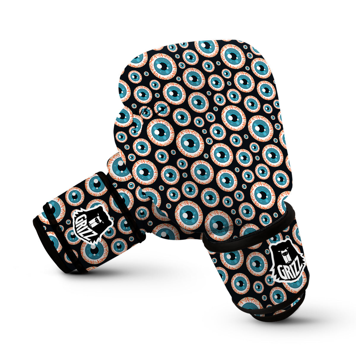 Halloween Zombie Eyes Pattern Print Boxing Gloves-grizzshop