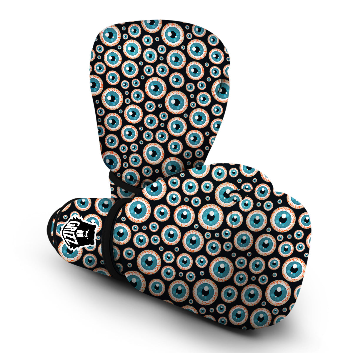 Halloween Zombie Eyes Pattern Print Boxing Gloves-grizzshop