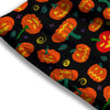 Halloween Pumpkin Print Pattern Mesh Shorts