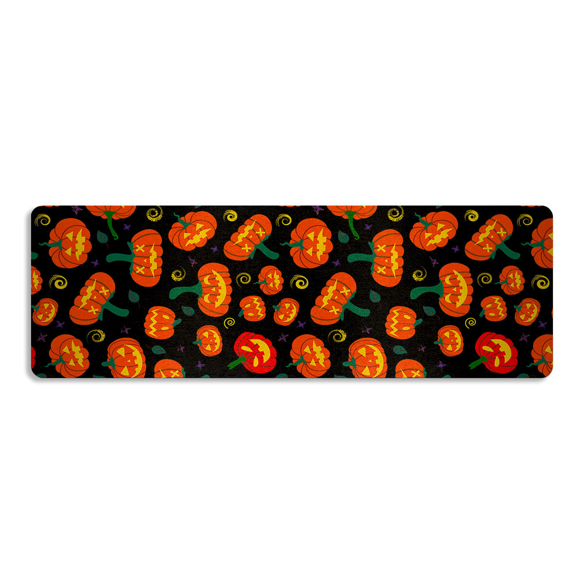 Halloween Pumpkin Print Pattern Thin Yoga Mat