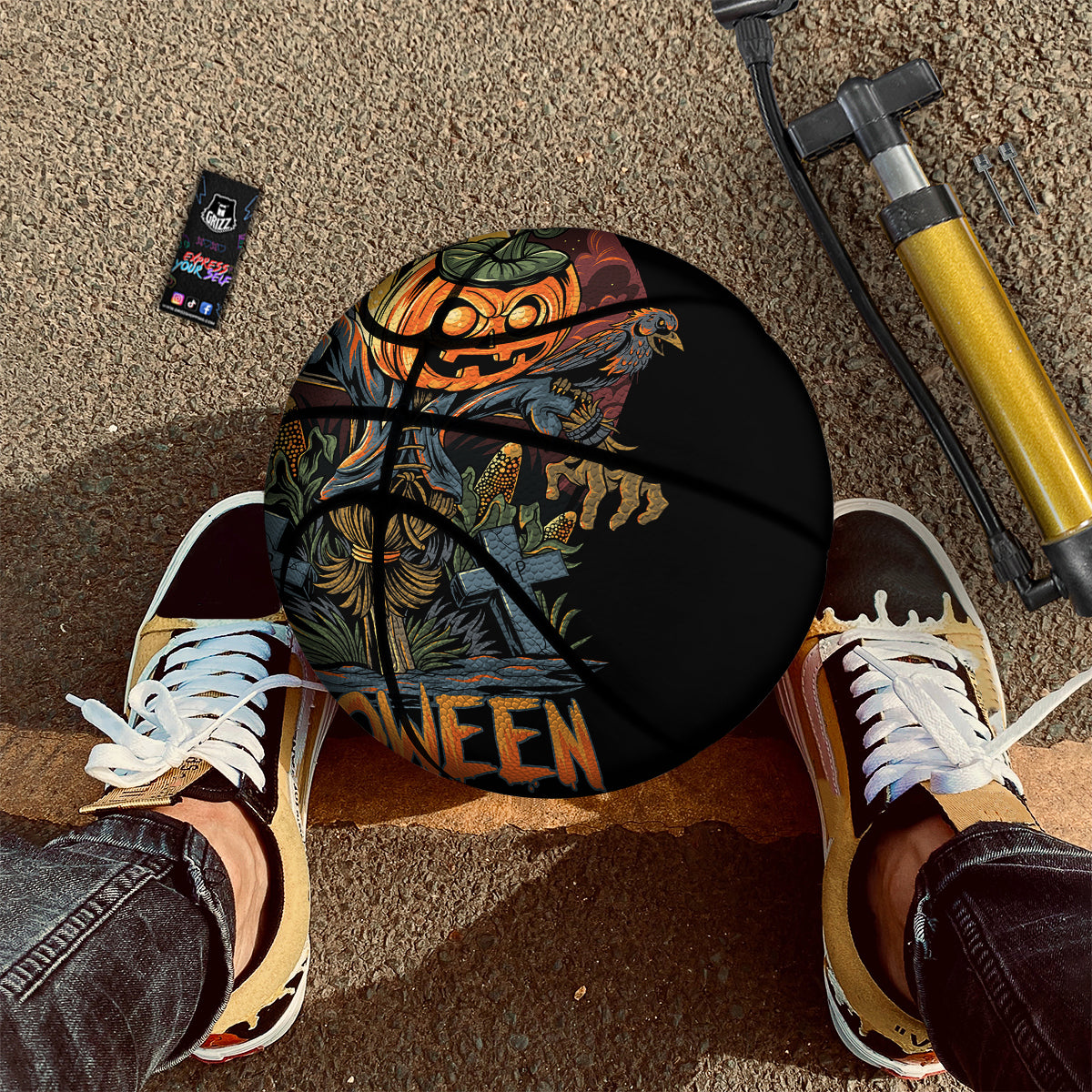 Halloween Scarecrow Print Basketball