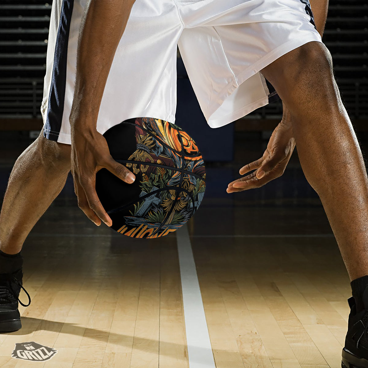 Halloween Scarecrow Print Basketball